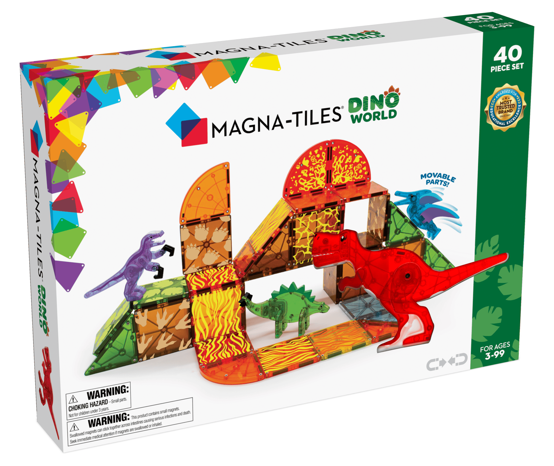 MAGNA-TILES Dino World 40 Pcs Set