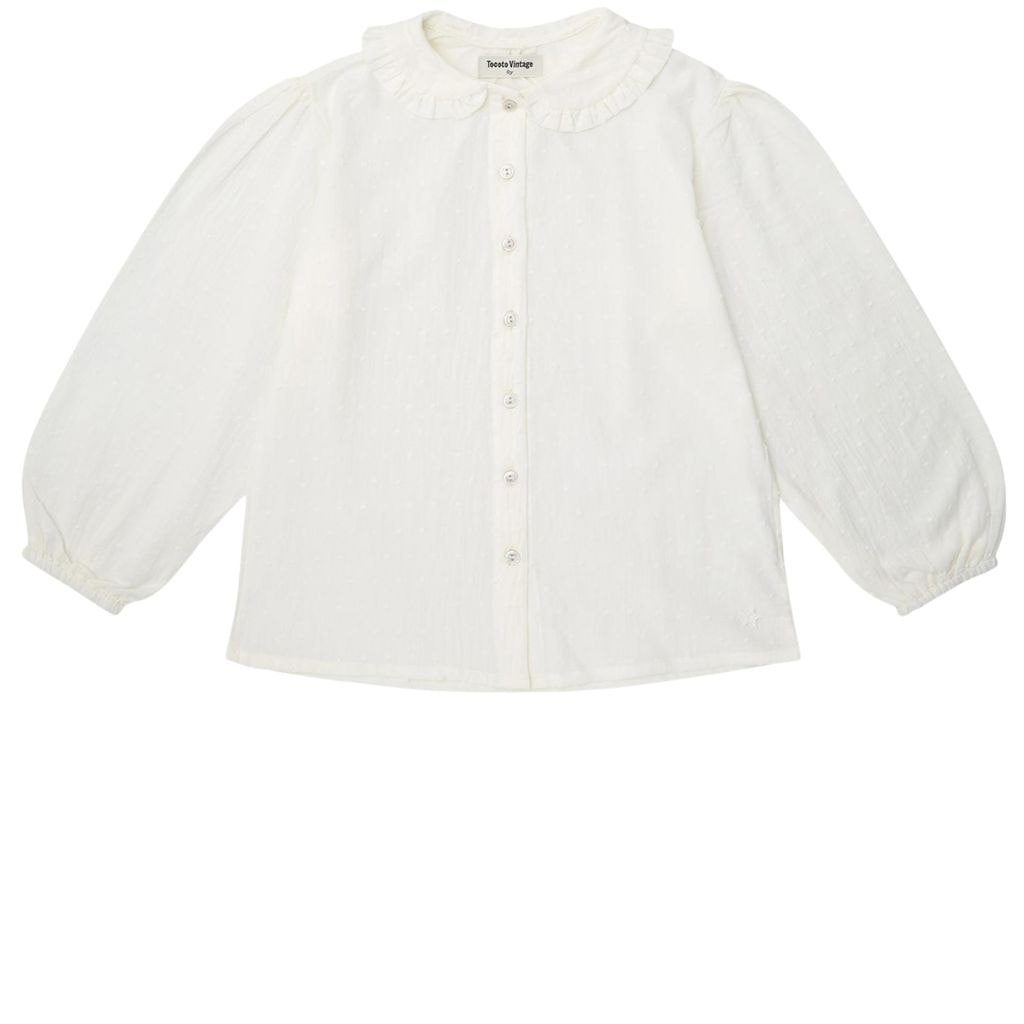 Plumeti Blouse Off White