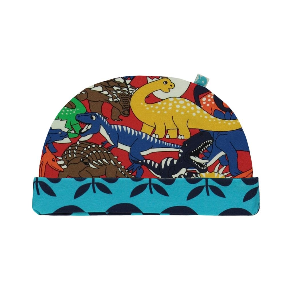 Reversible Hat With Dinosaur Print Apple Red