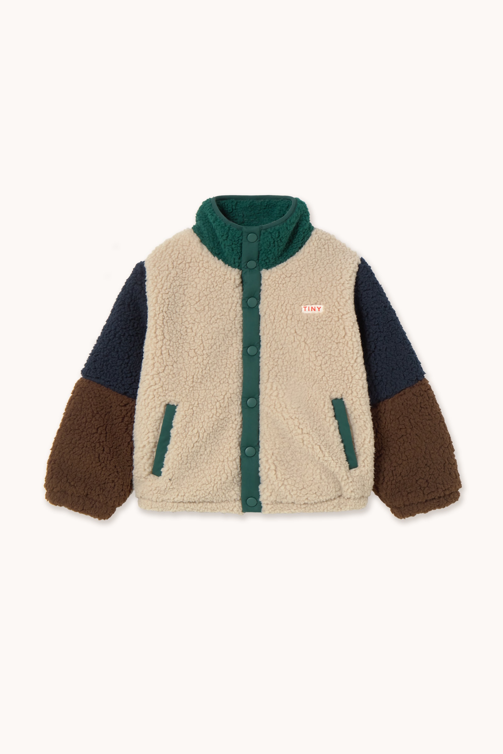 Color Block Polar Sherpa-jacka Dark Green