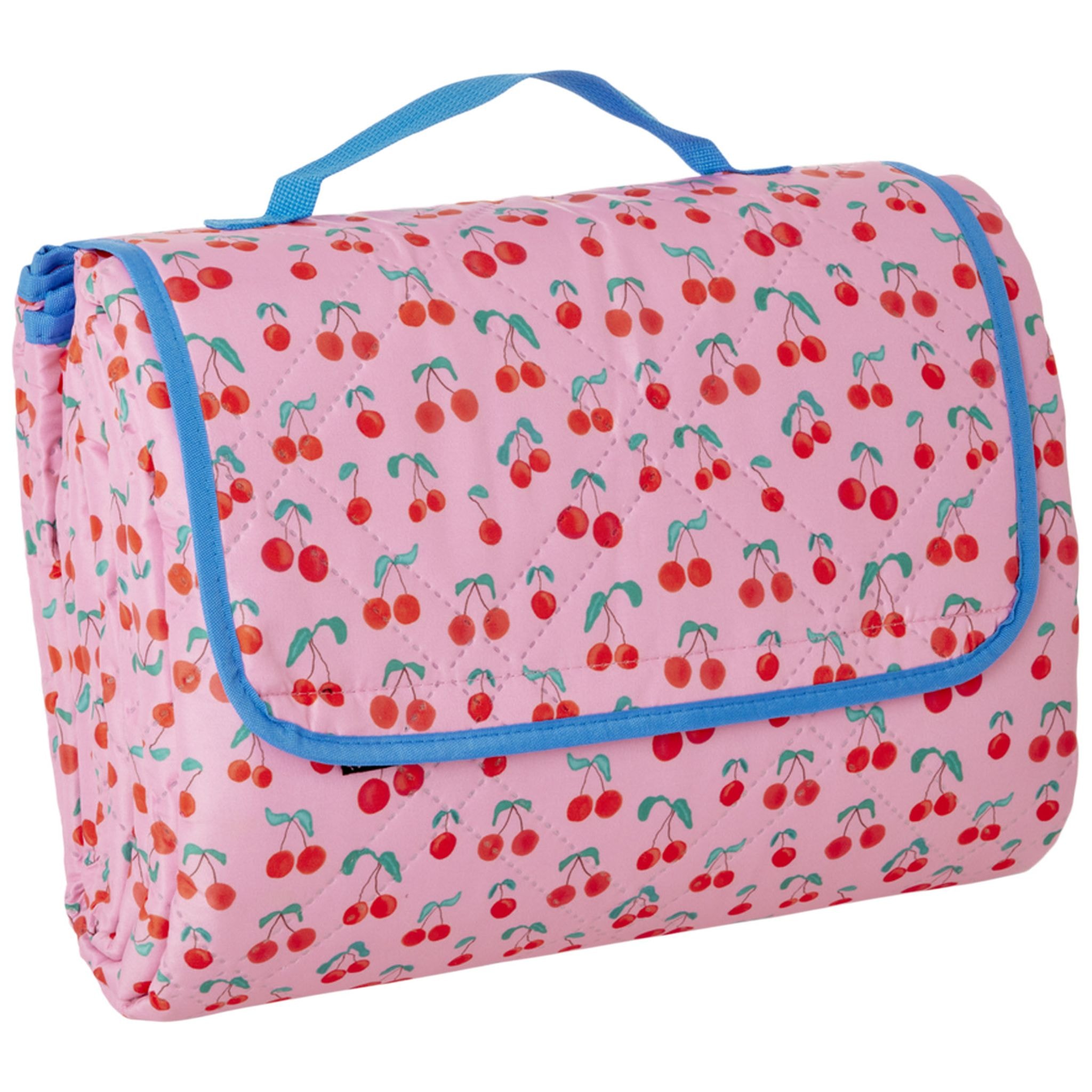 200 X 200 Cm Vattenavvisande Picknickfilt Cherry Love Print Pink