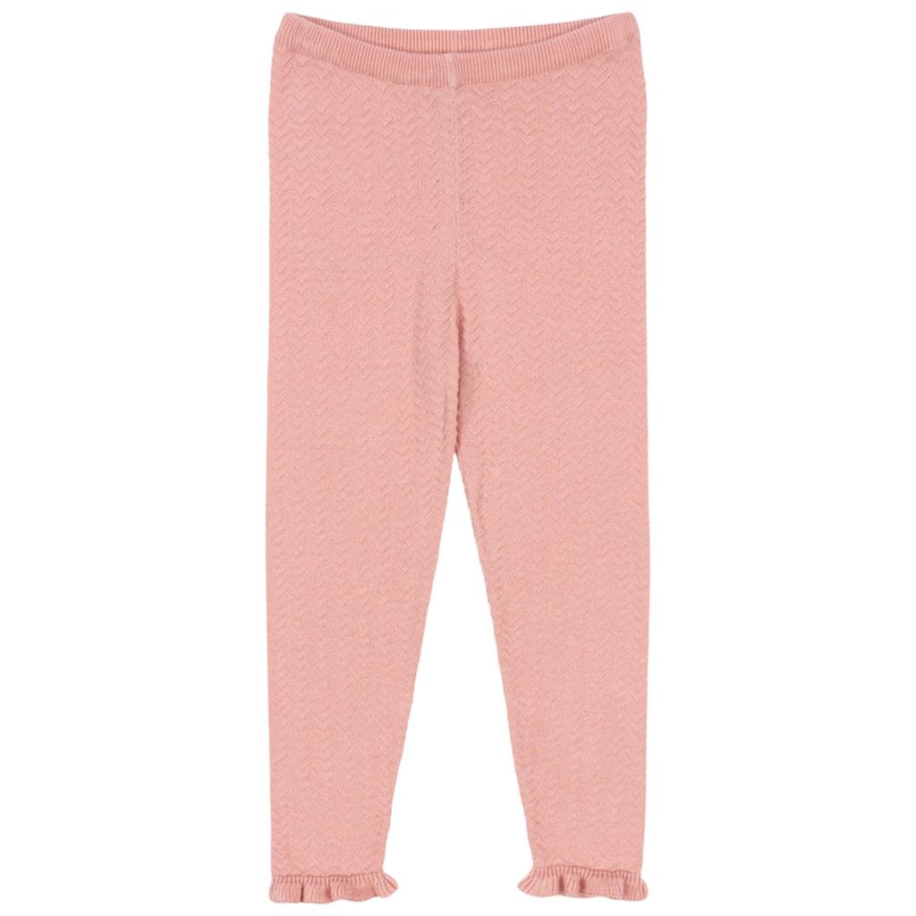 GOTS Cypres Knitted Leggings Mellow Rose