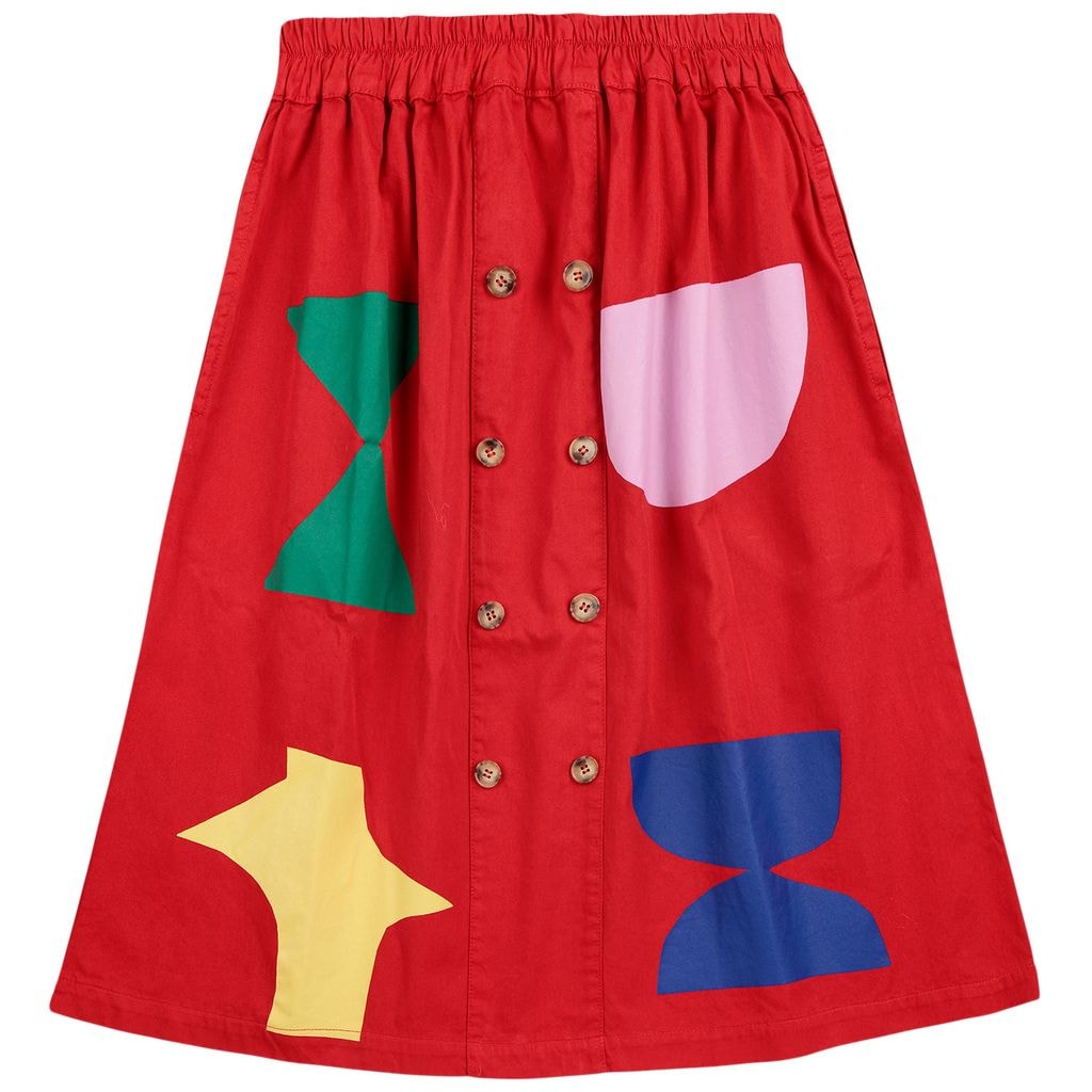 Game Figures Woven Skirt Red