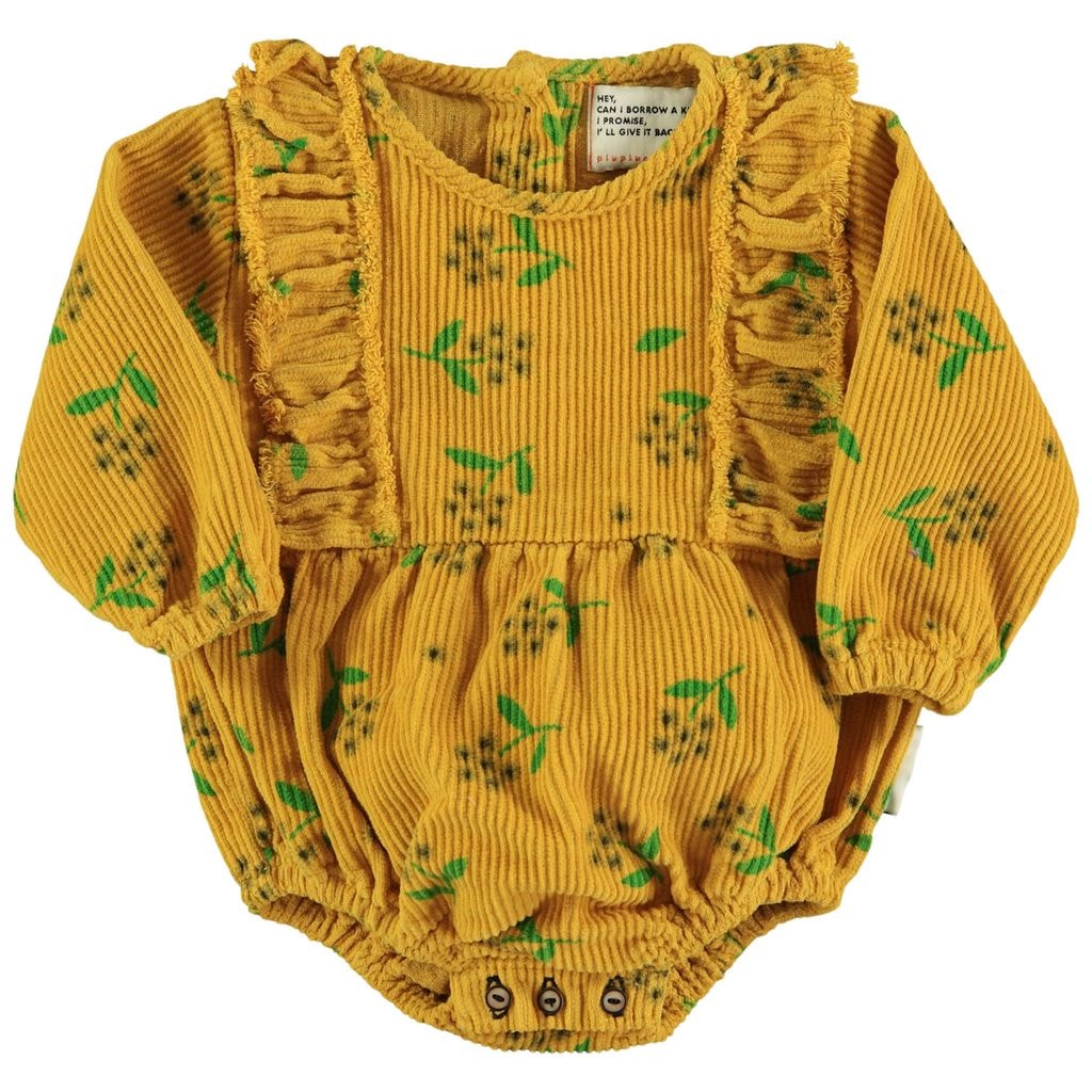 Floral Romper Mustard