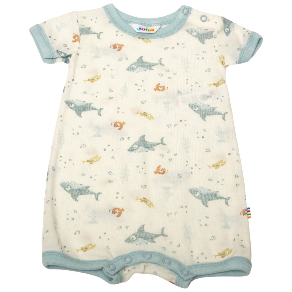 Printed Romper Light Blue