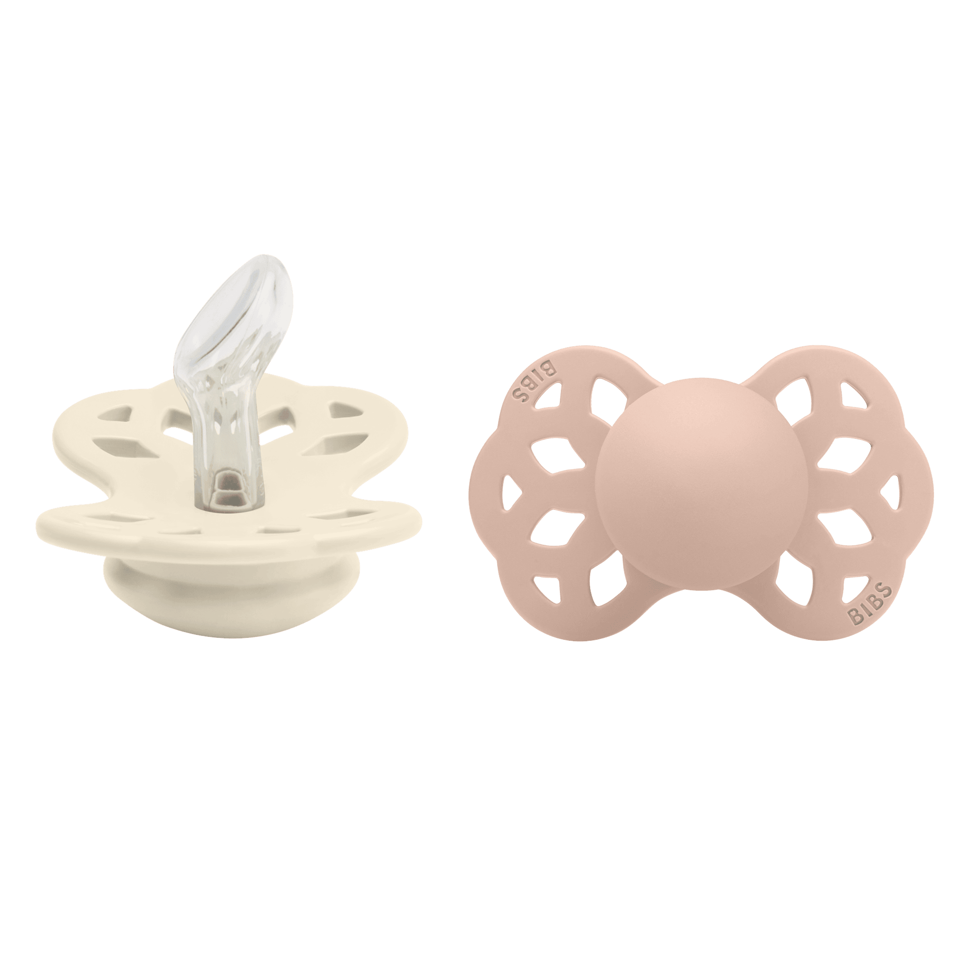 Infinity 2-pack Anatomisk Silikonnapp Ivory Blush