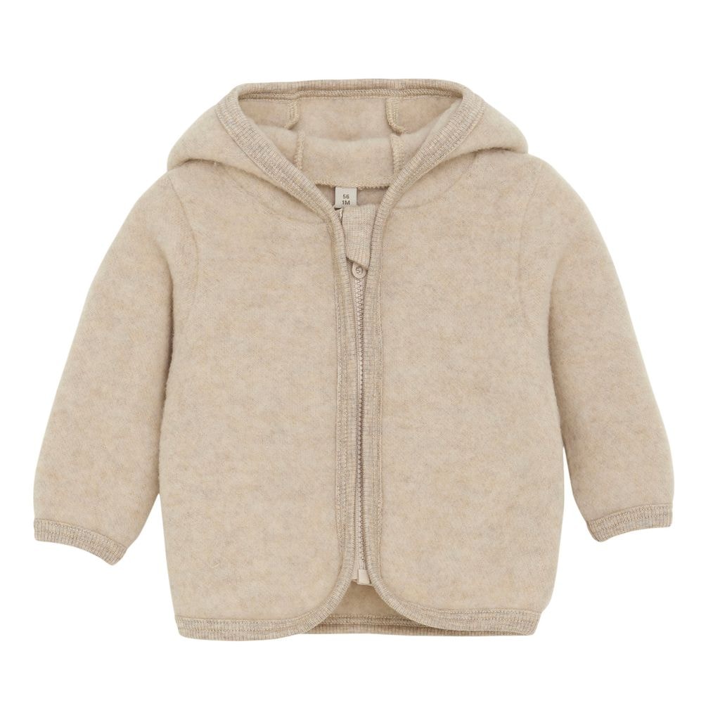 Jacket Ears Wool Fleece (S) Camel Melange