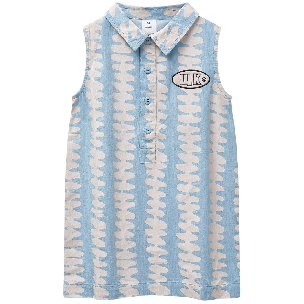 Amore Denim Dress Soft Pink Stripe