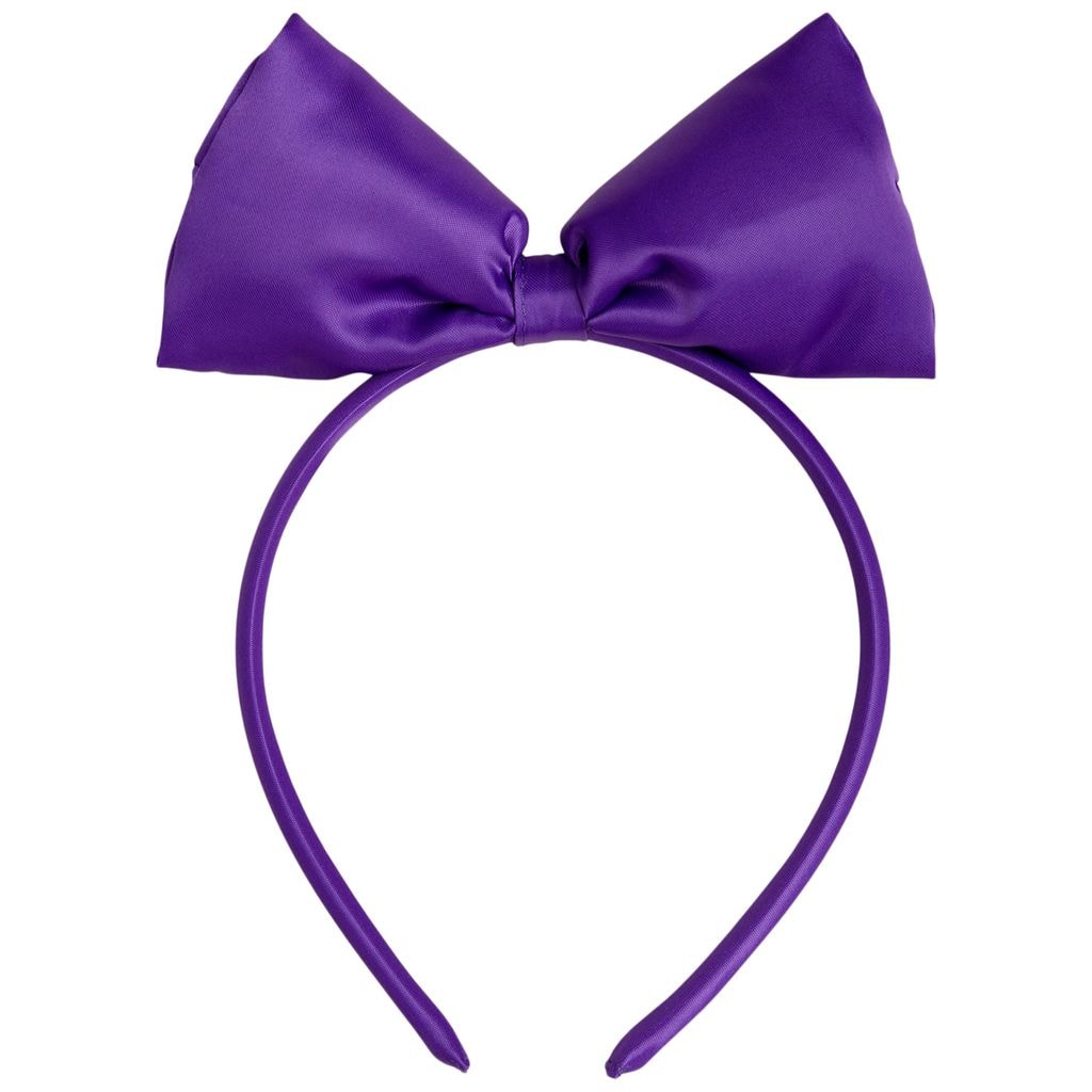 Satin Bow Headband Purple