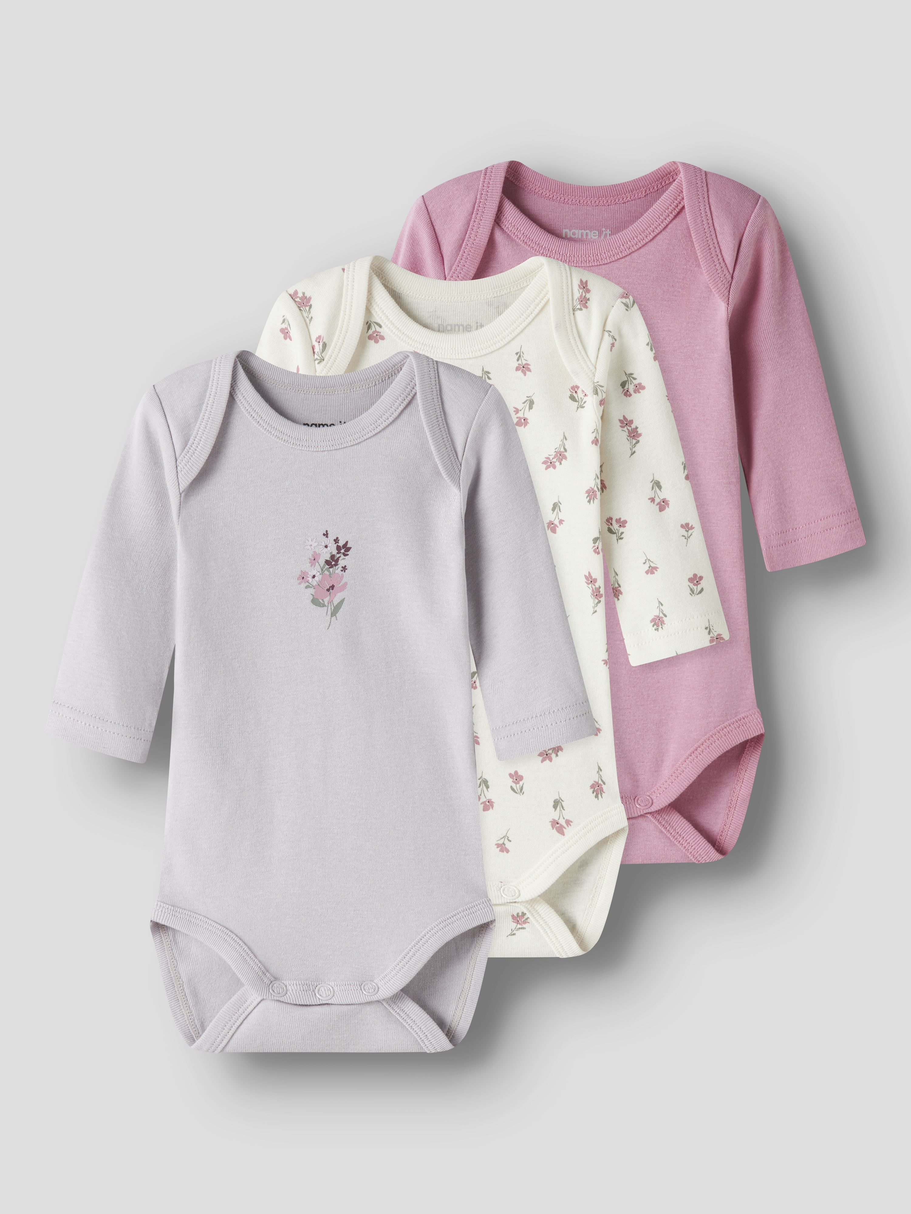 Flower 3-pack Baby Bodys Jet Stream