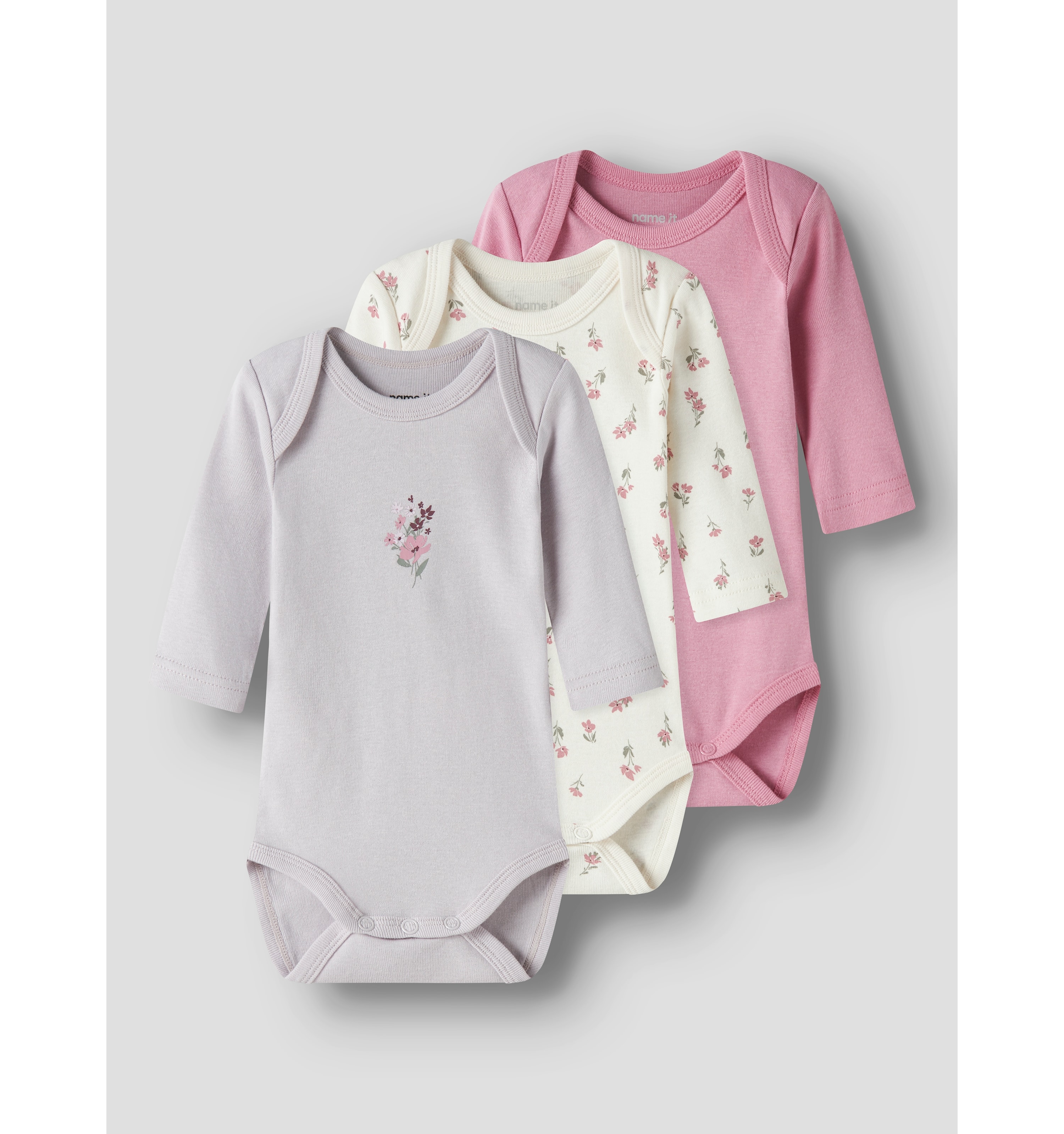 Flower 3-pack Baby Bodys Jet Stream