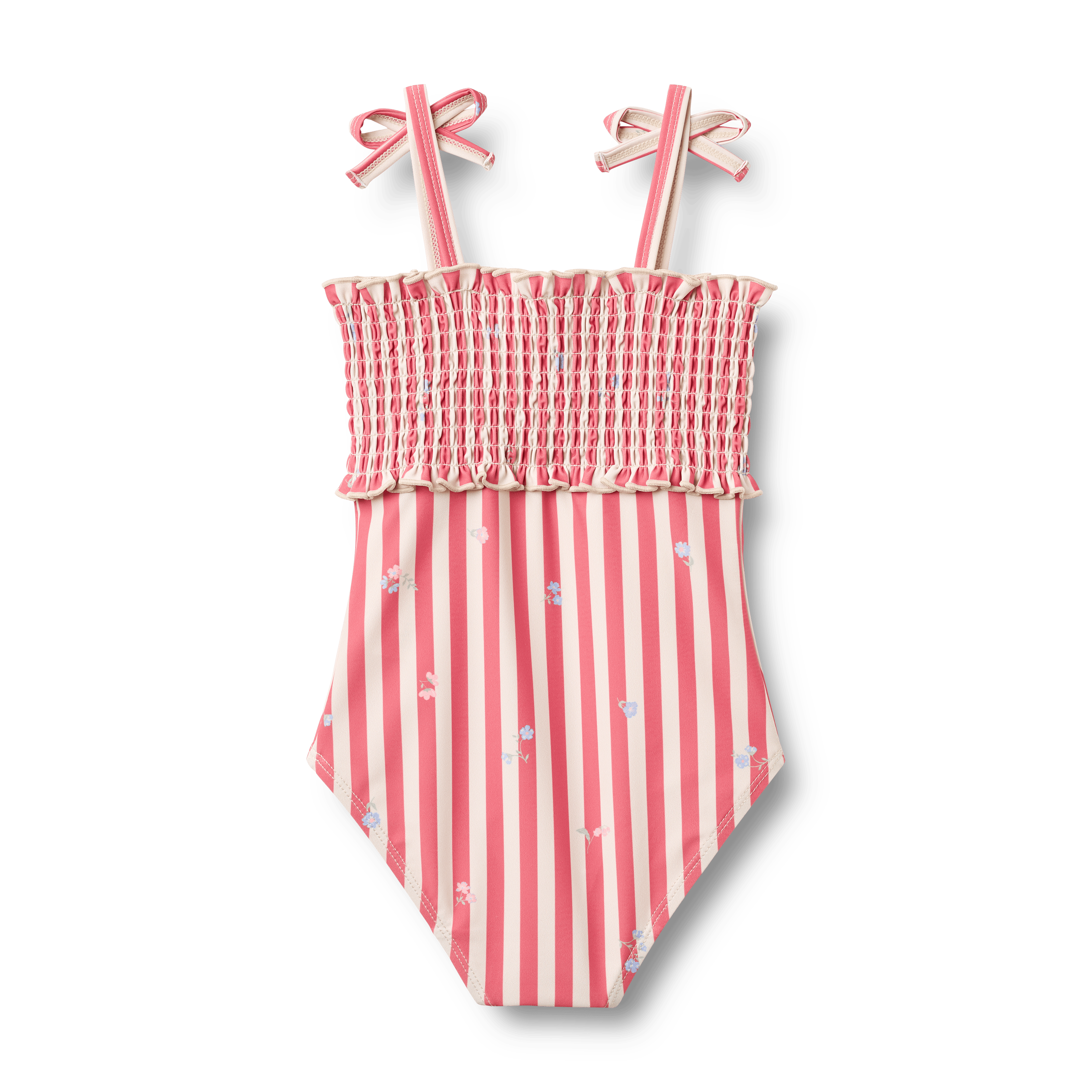 Swimsuit Selma Red Stripe Flowers