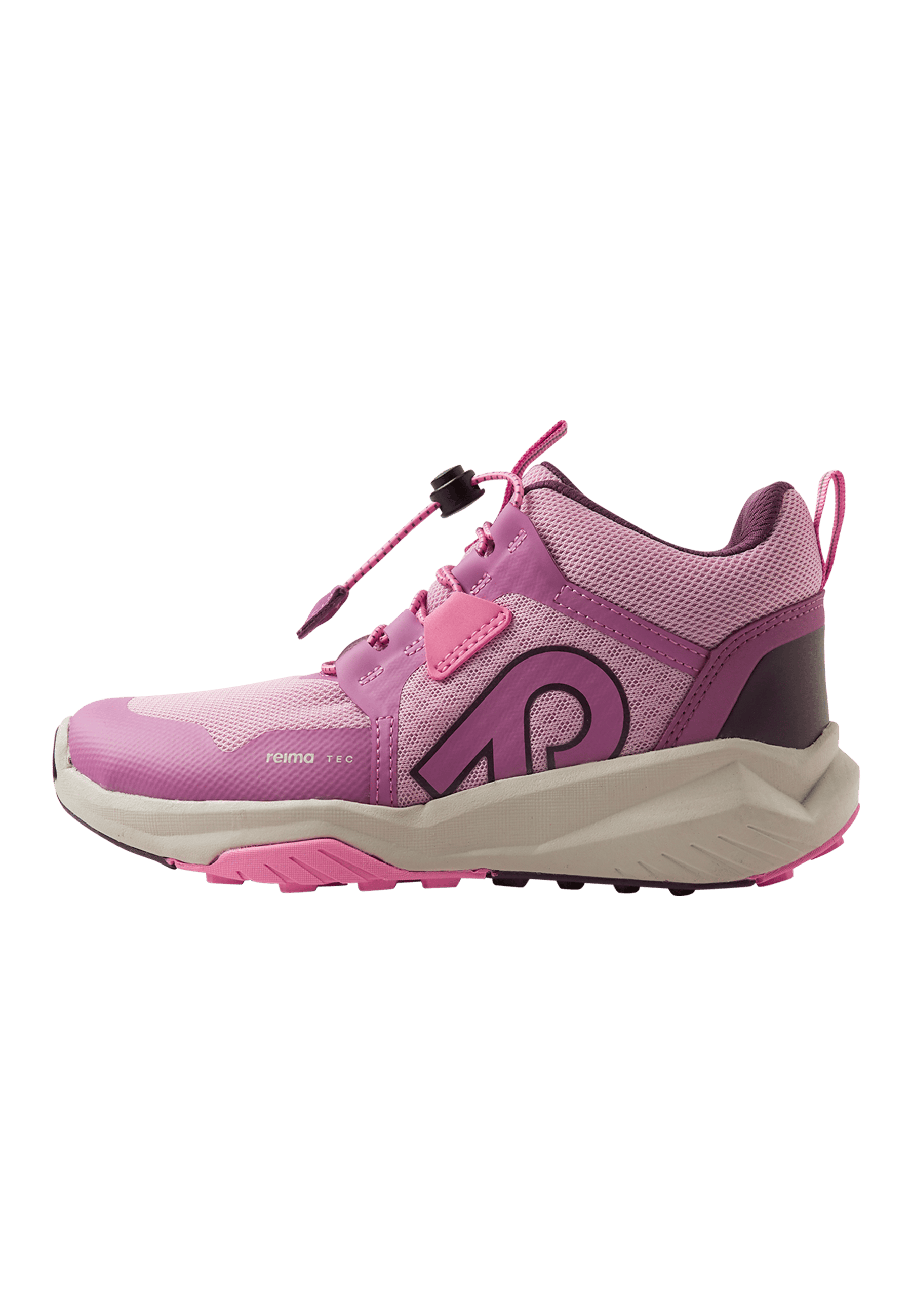 ReimaTec Rolling Steps Kiritin Waterproof High-Top Sneakers Grey Pink