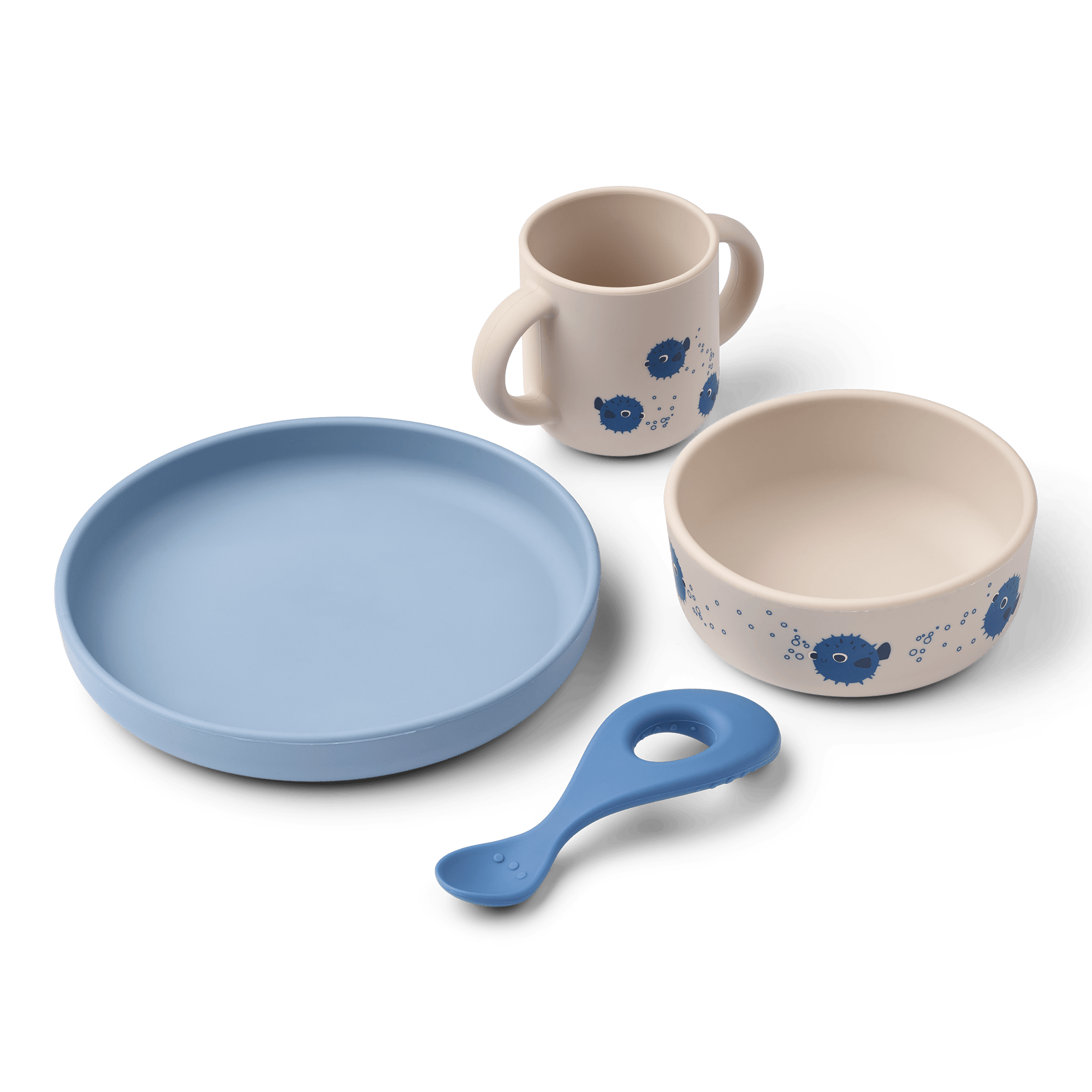 Vivi Printed Tableware Set Pufferfish / Sandy 