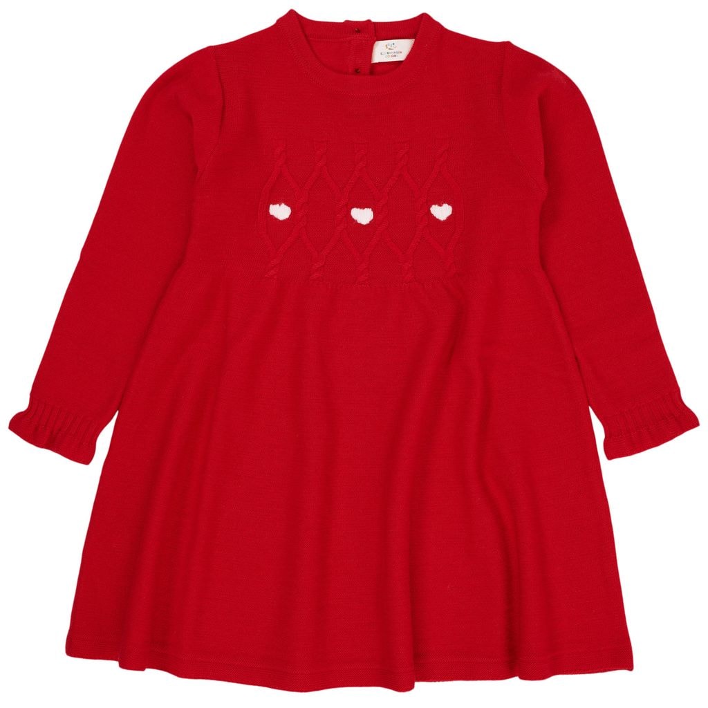 Merinoullkjole Red/Dusty Rose Combo