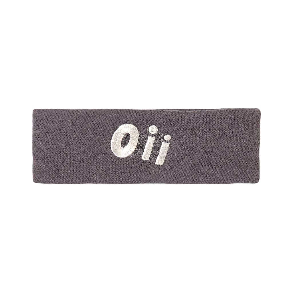 Oii Embroidered Pandebånd Grå