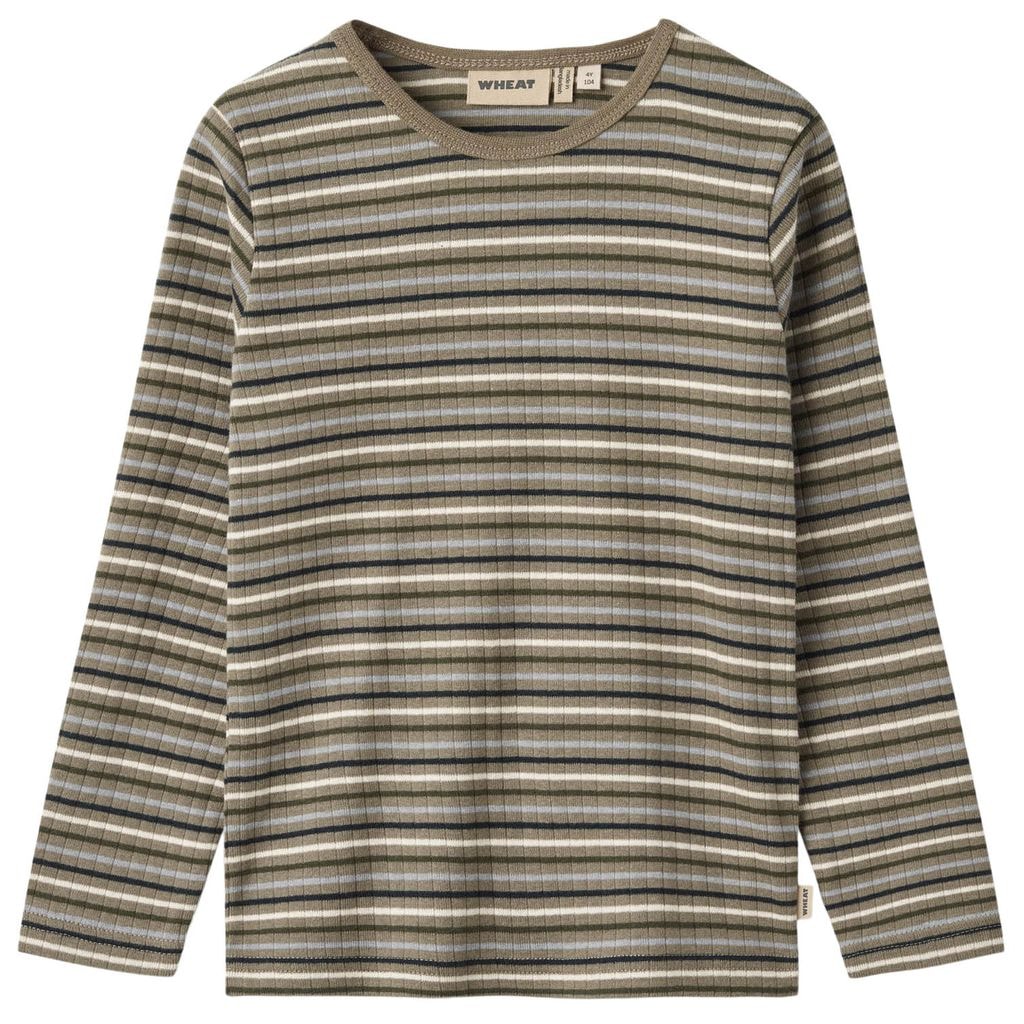 T-paita L/S Stig Multi Stripe moniraitainen