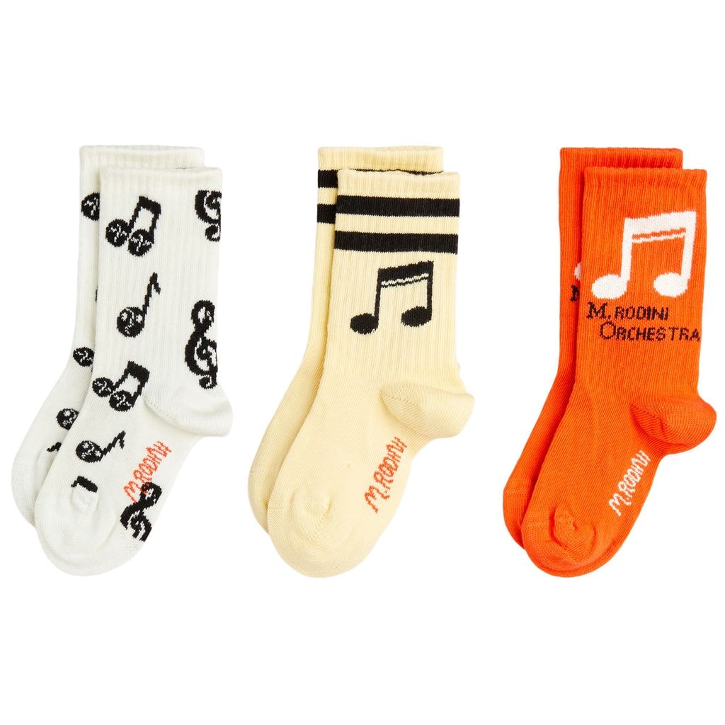 GOTS Note 3-Pack Socks Multi