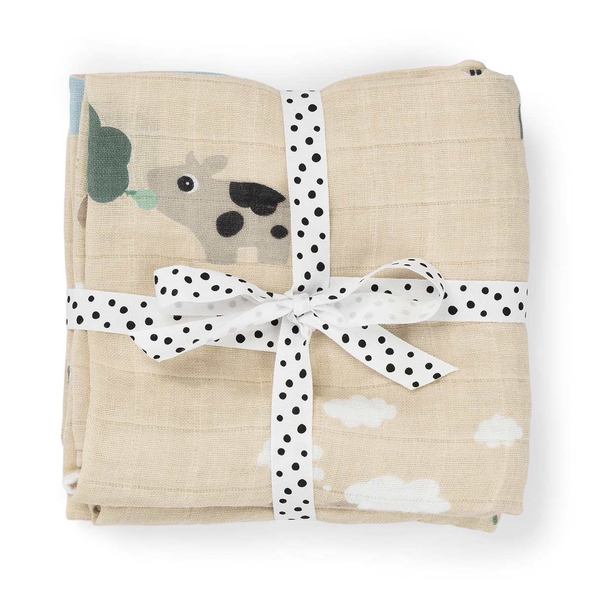 Tiny Farm Burp Cloth 2-Pack Sand