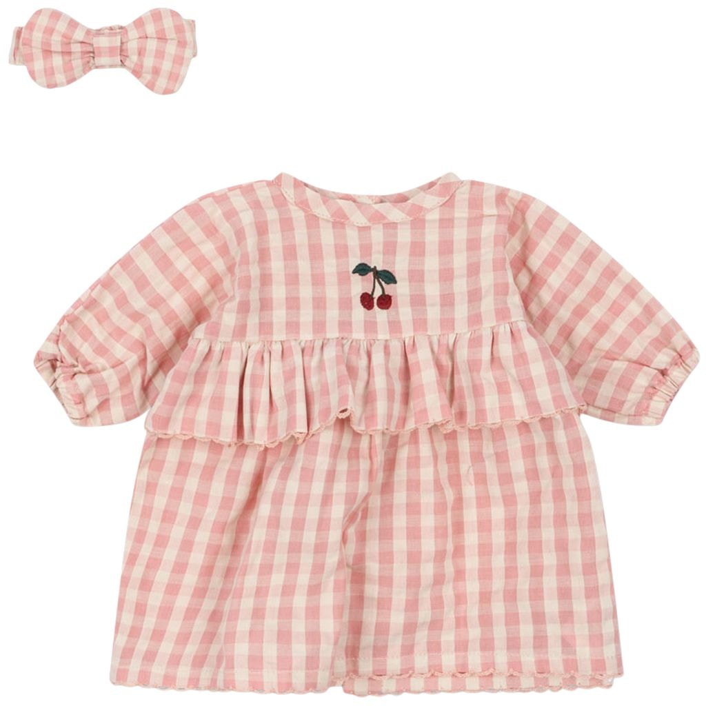 Doll Clothes Set Gots  POWDER PINK CHECK