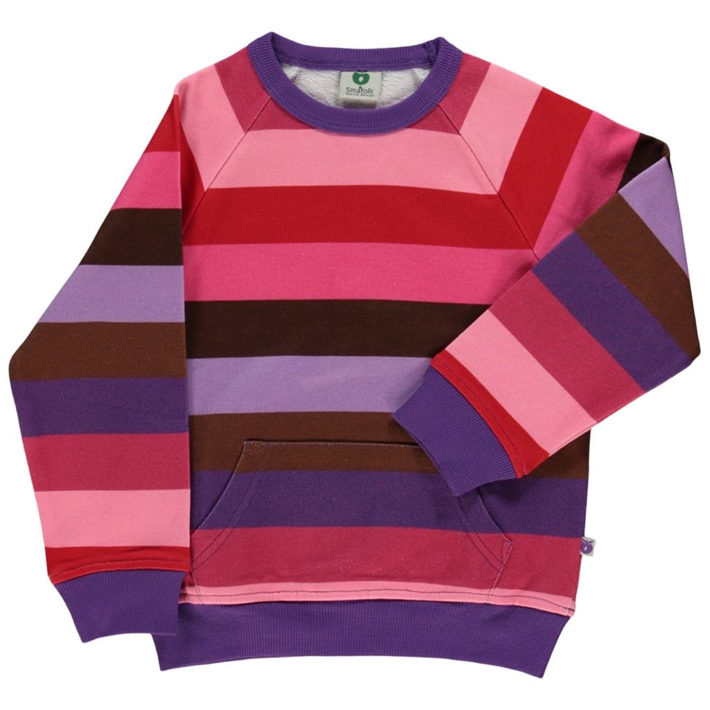 Stribet Sweatshirt Purple Heart