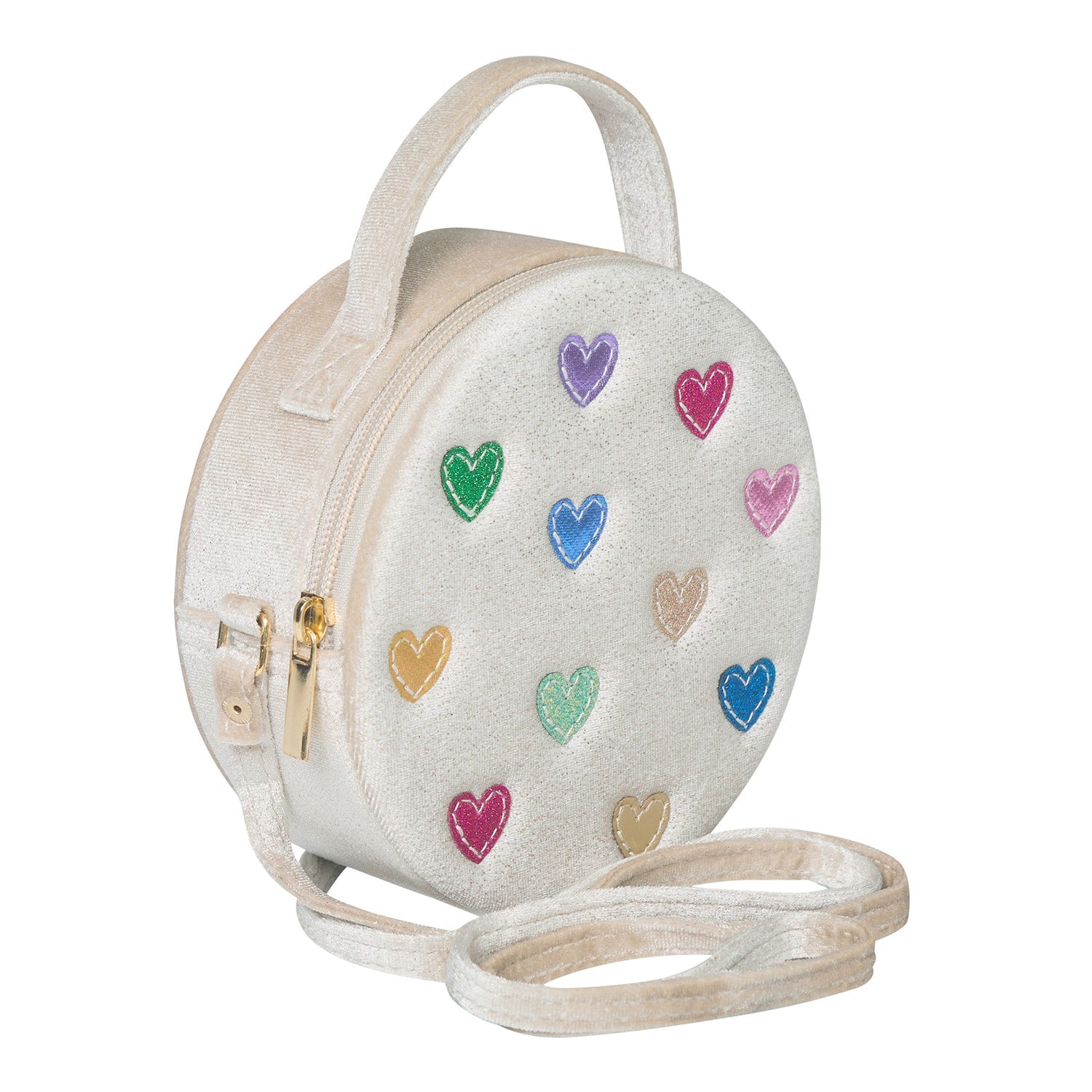 Jazzy Hearts Dancing Queen Cross Body Bag White 