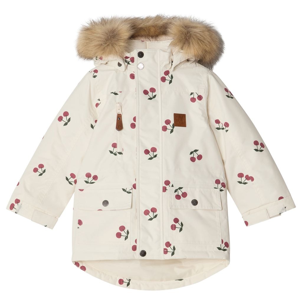 Val Thorens Printed Parka With Cherries Cream
