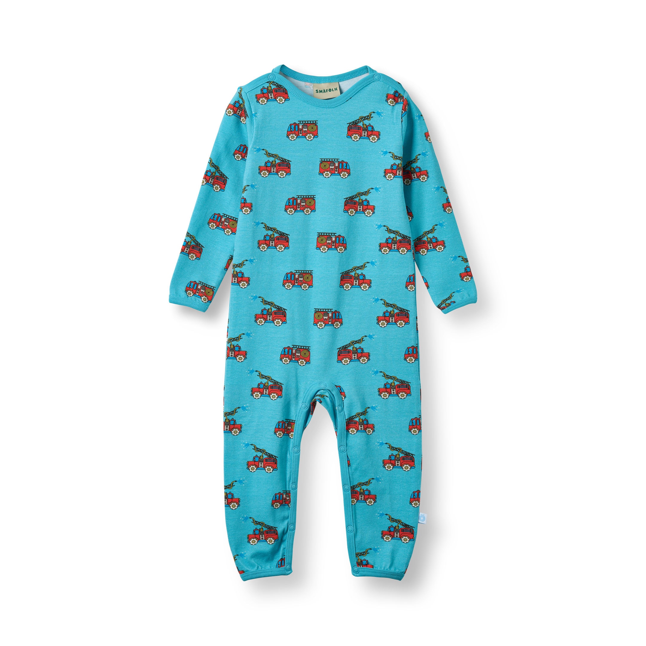 Elstar Long-Sleeved Baby Suit with Fire Truck Petit four