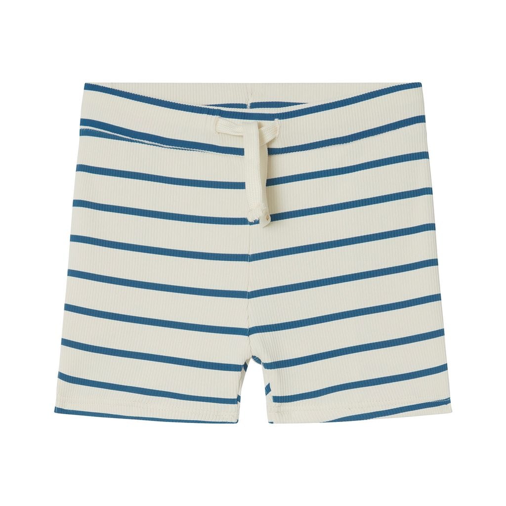 Vaxholm Striped Swim Trunks Blue