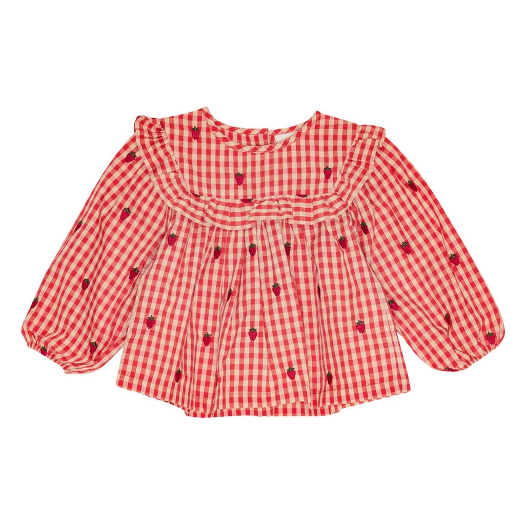 Molly Blouse Berry Gingham