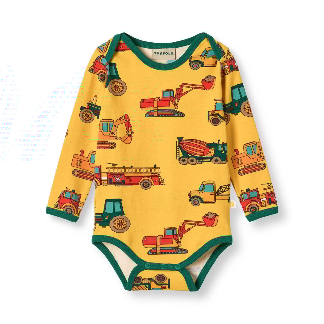 Ulm Long-Sleeved Baby Body With Vehicles Sunstruck