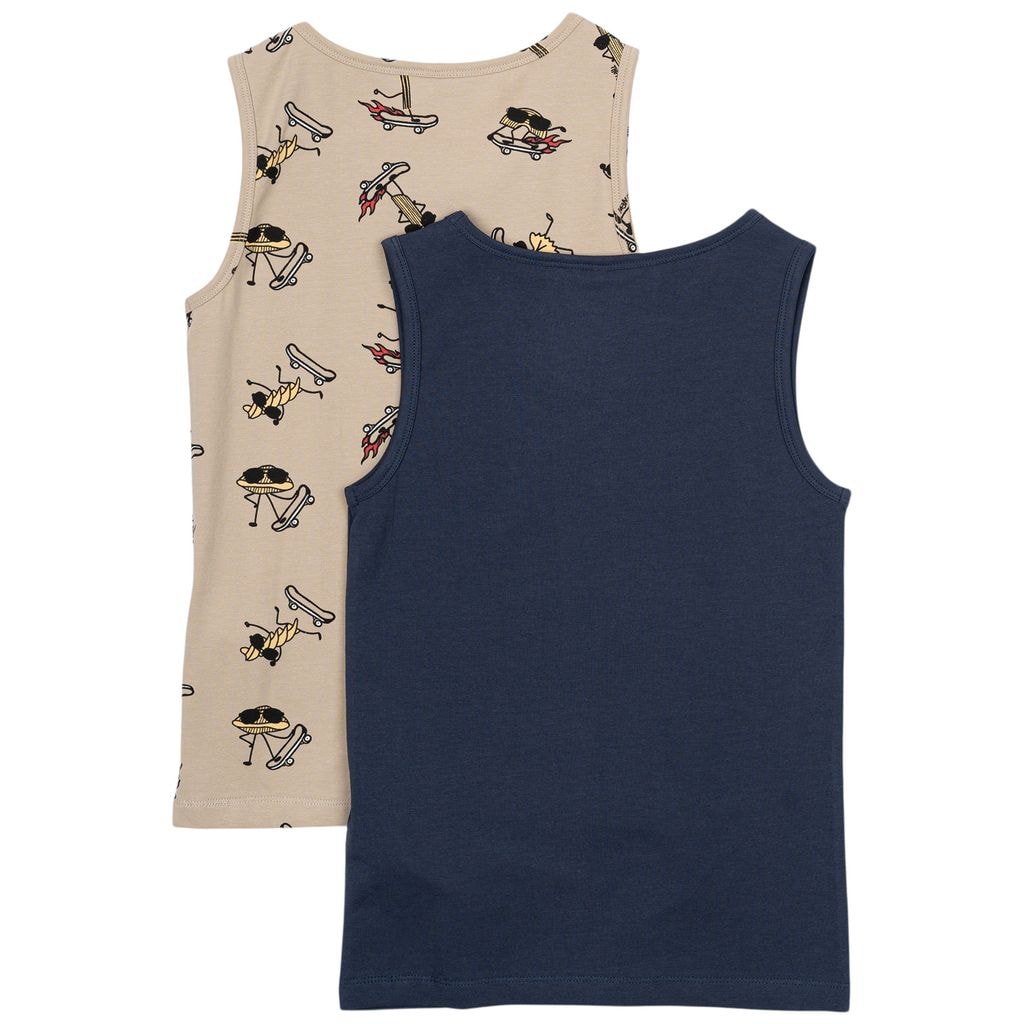 GOTS Tank Top 2-Pack Mood Indigo