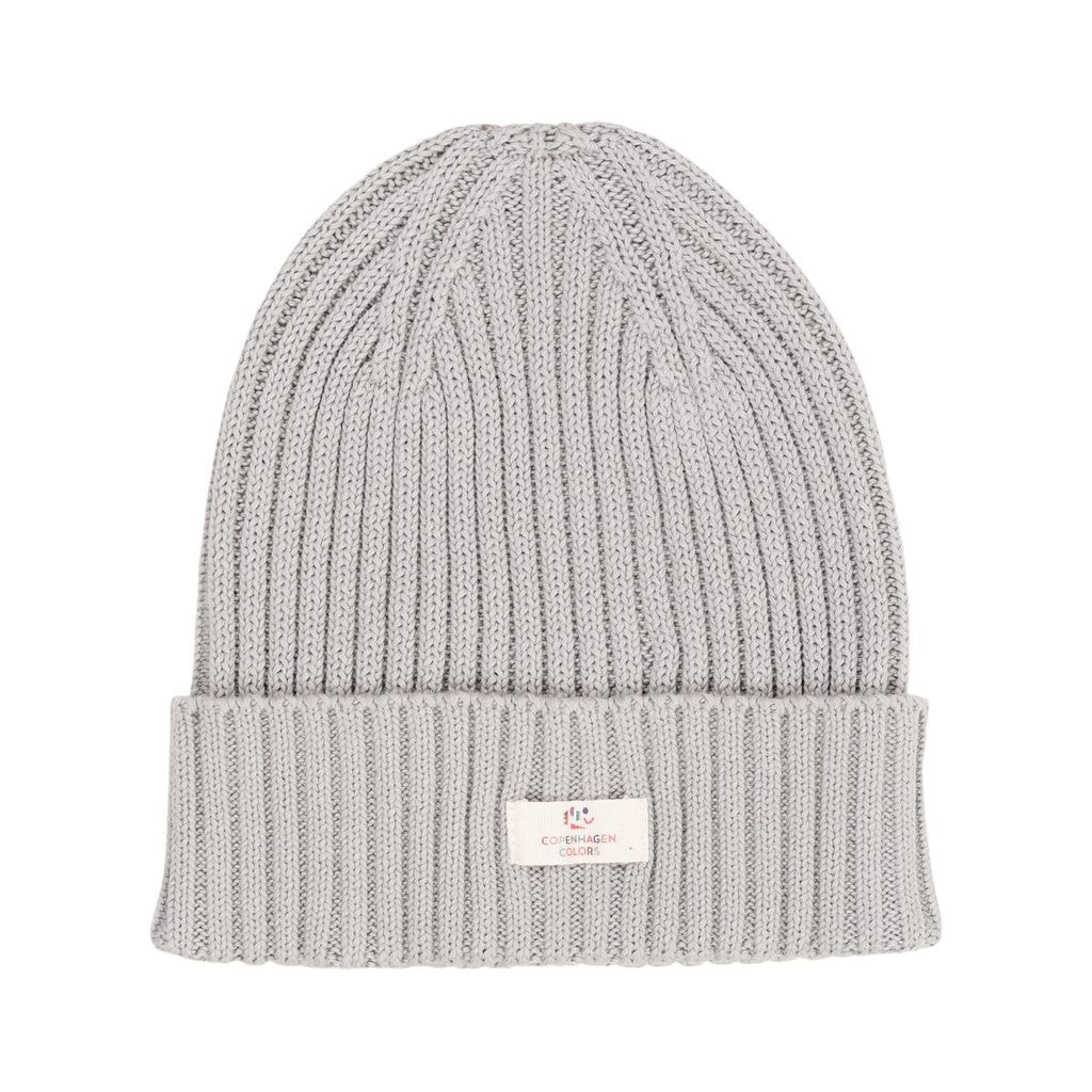 Cotton Knitted Classic Beanie  Dusty Blue