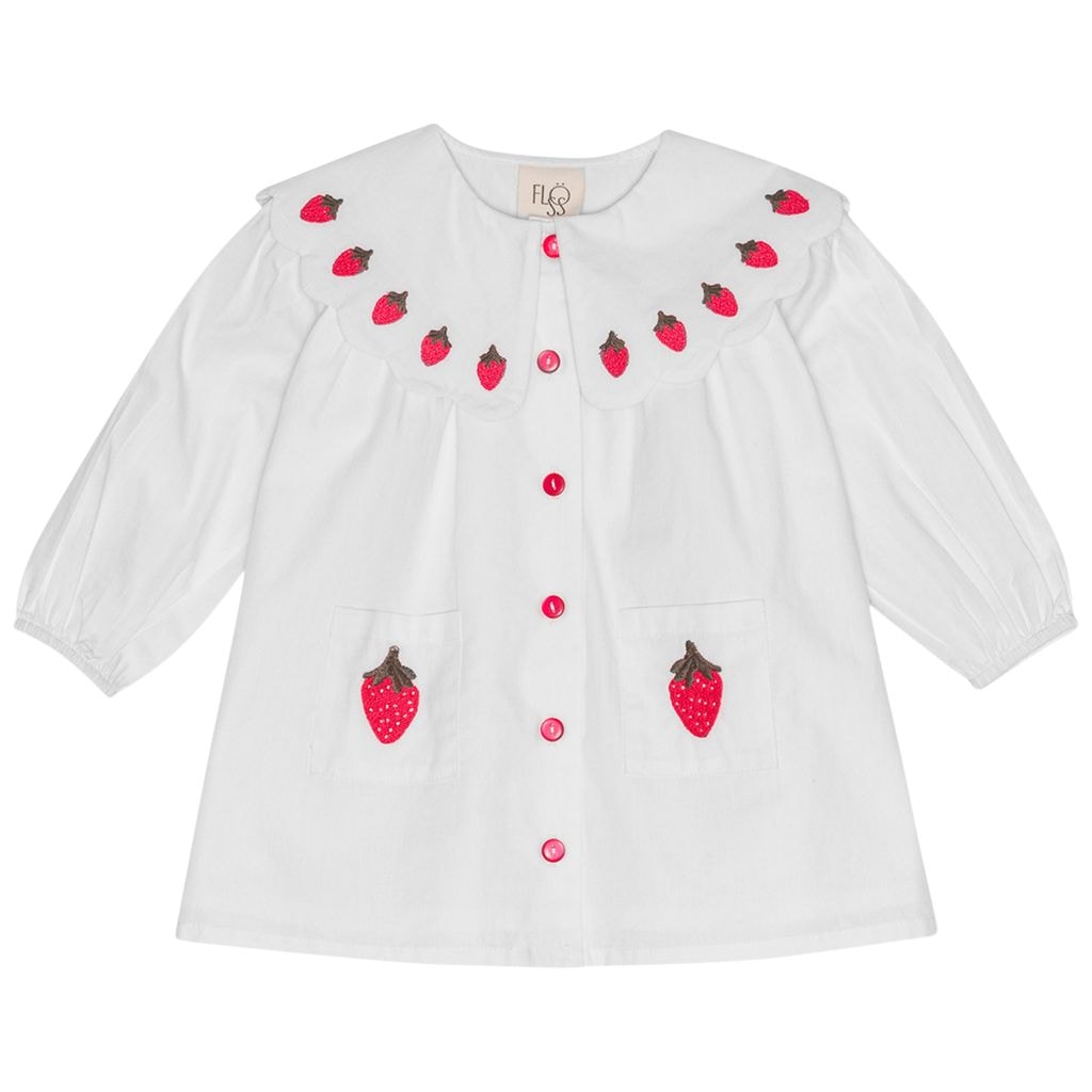 Everlyn Long-Sleeved Dress Bright White Berry