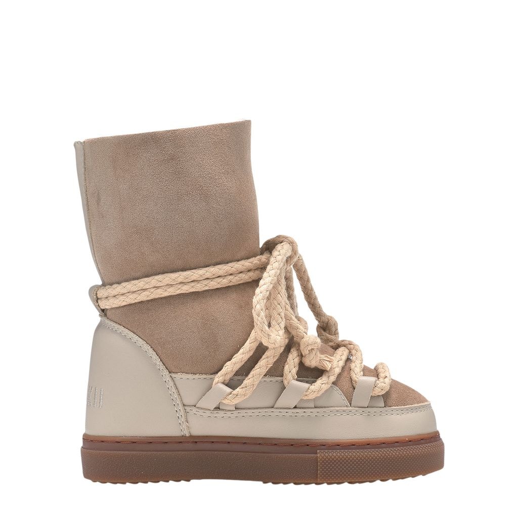 램스킨 카우 레더 스노 부츠 Beige