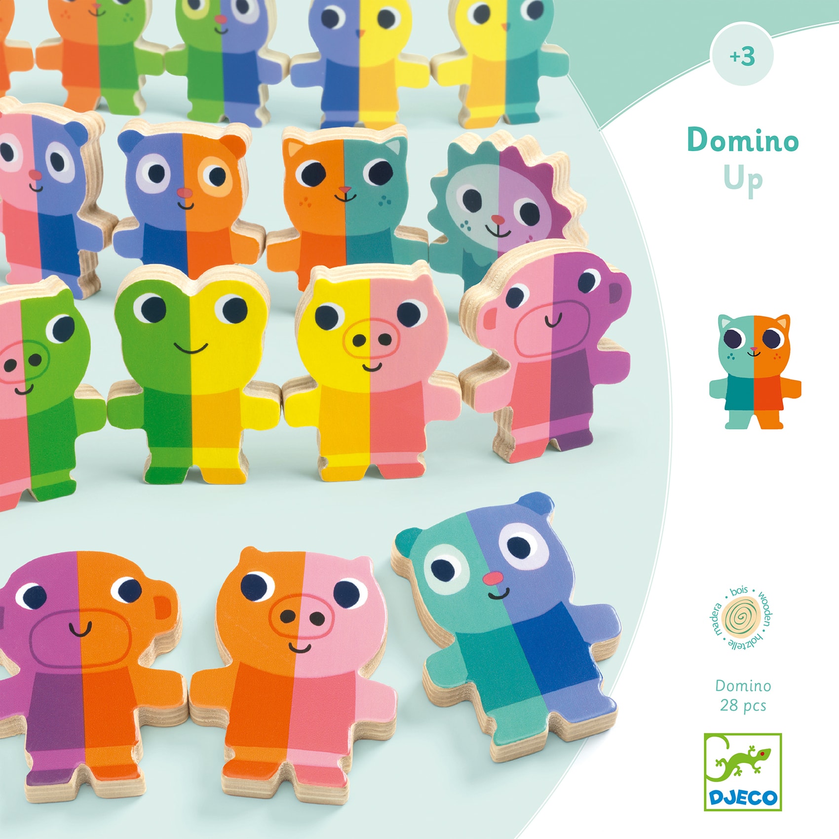Domino Game – Colorful Animals Multi 