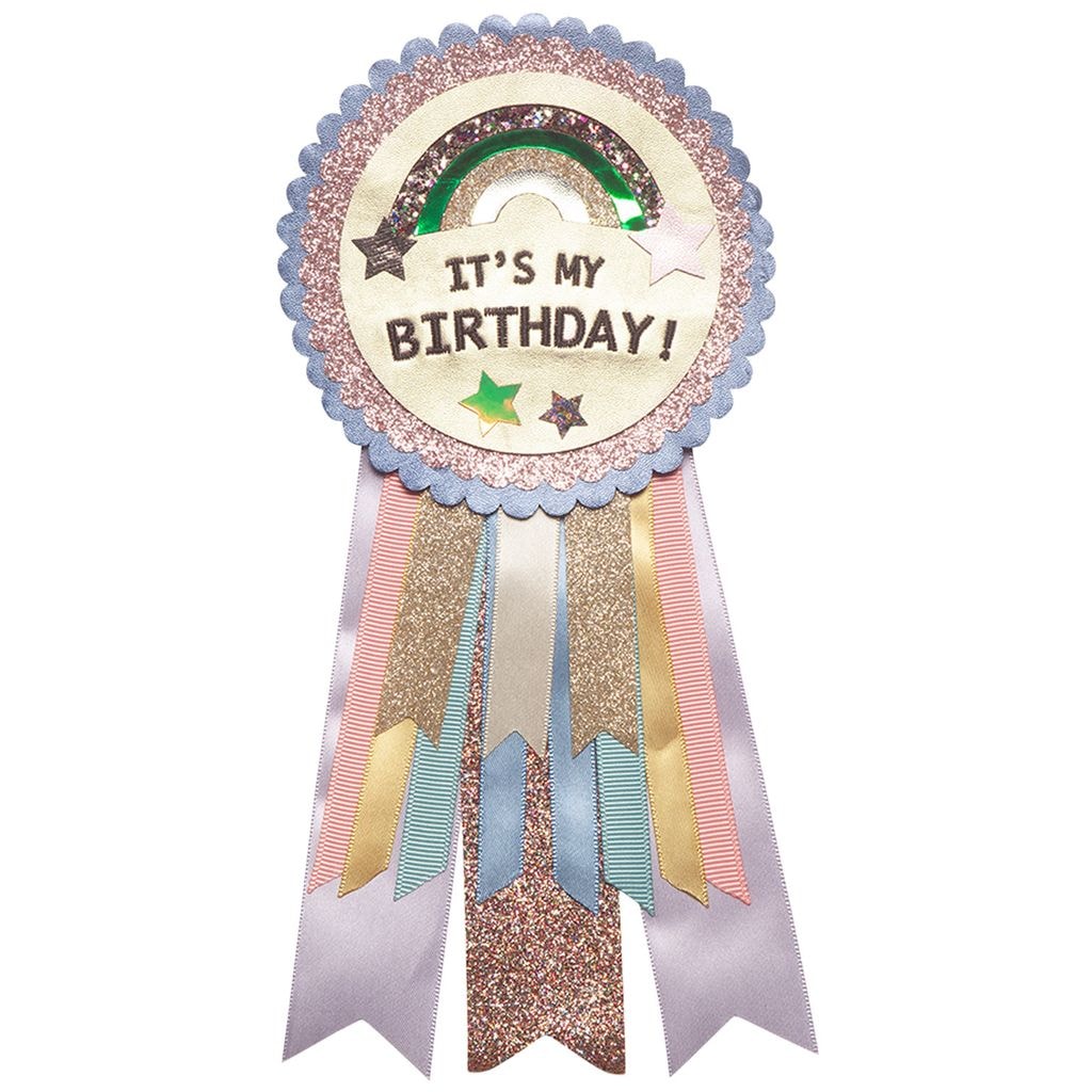 Birthday Rosette Badge Unicorn