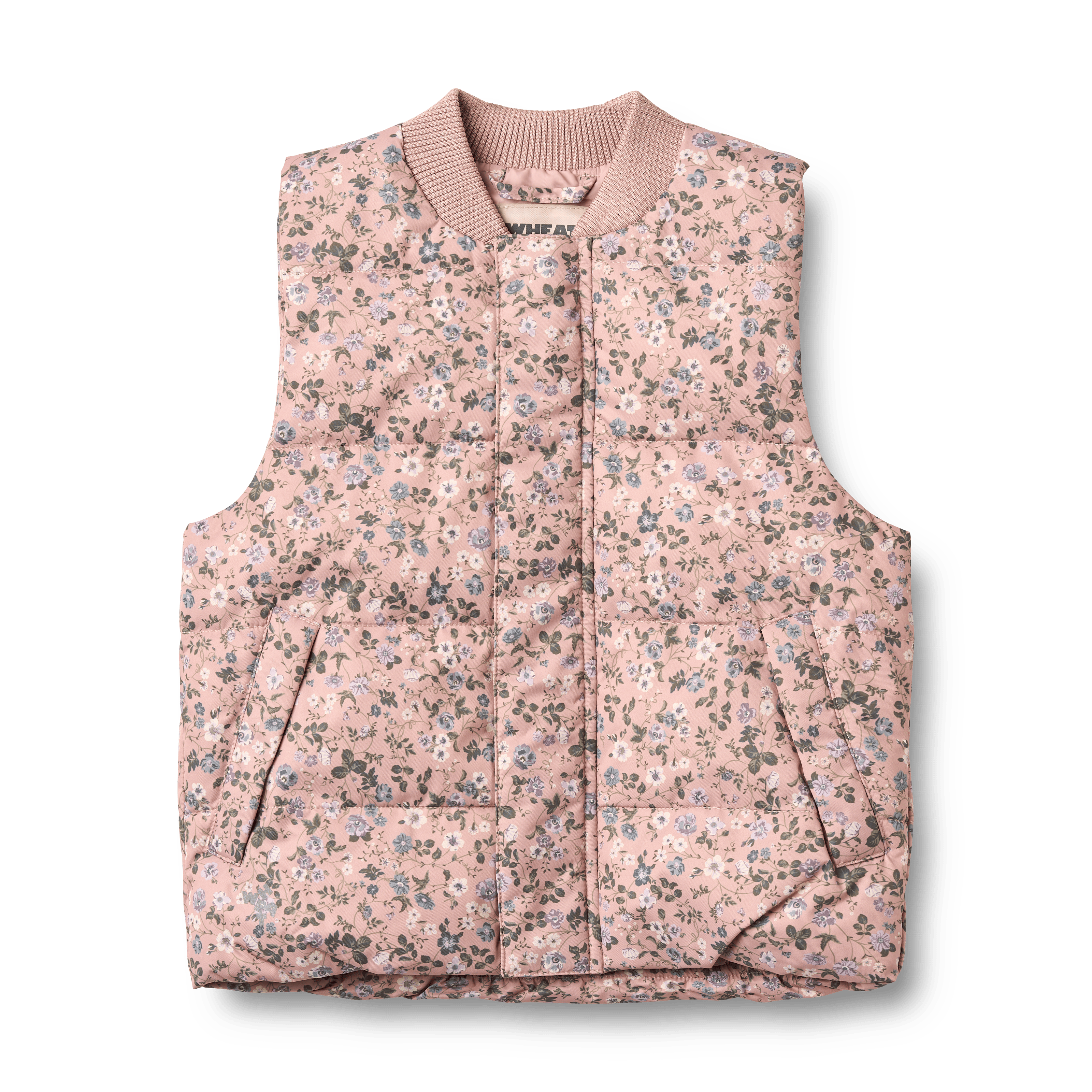Lakas Puffer Vest Rose Powder Flowers