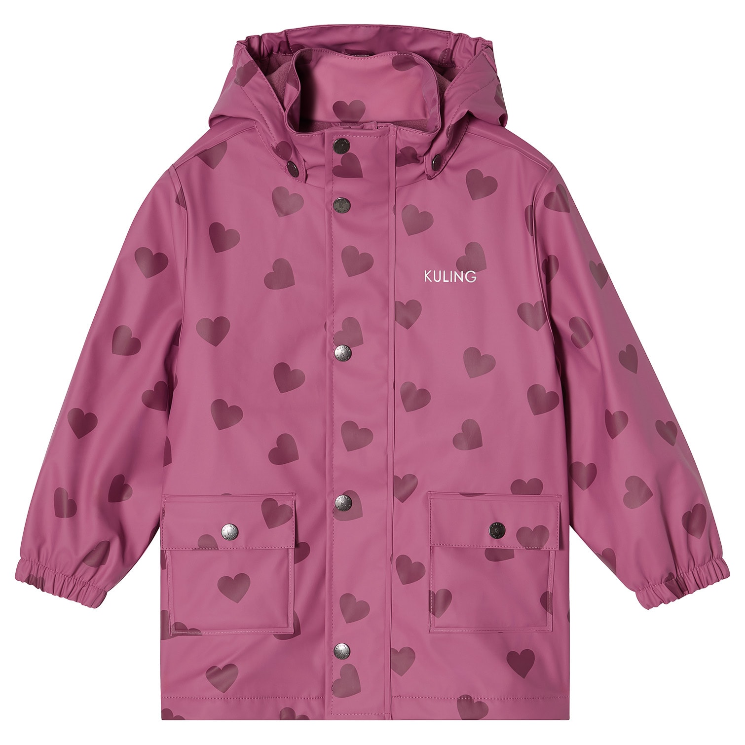 Orust Fodrad Regnjacka Mauve Hearts