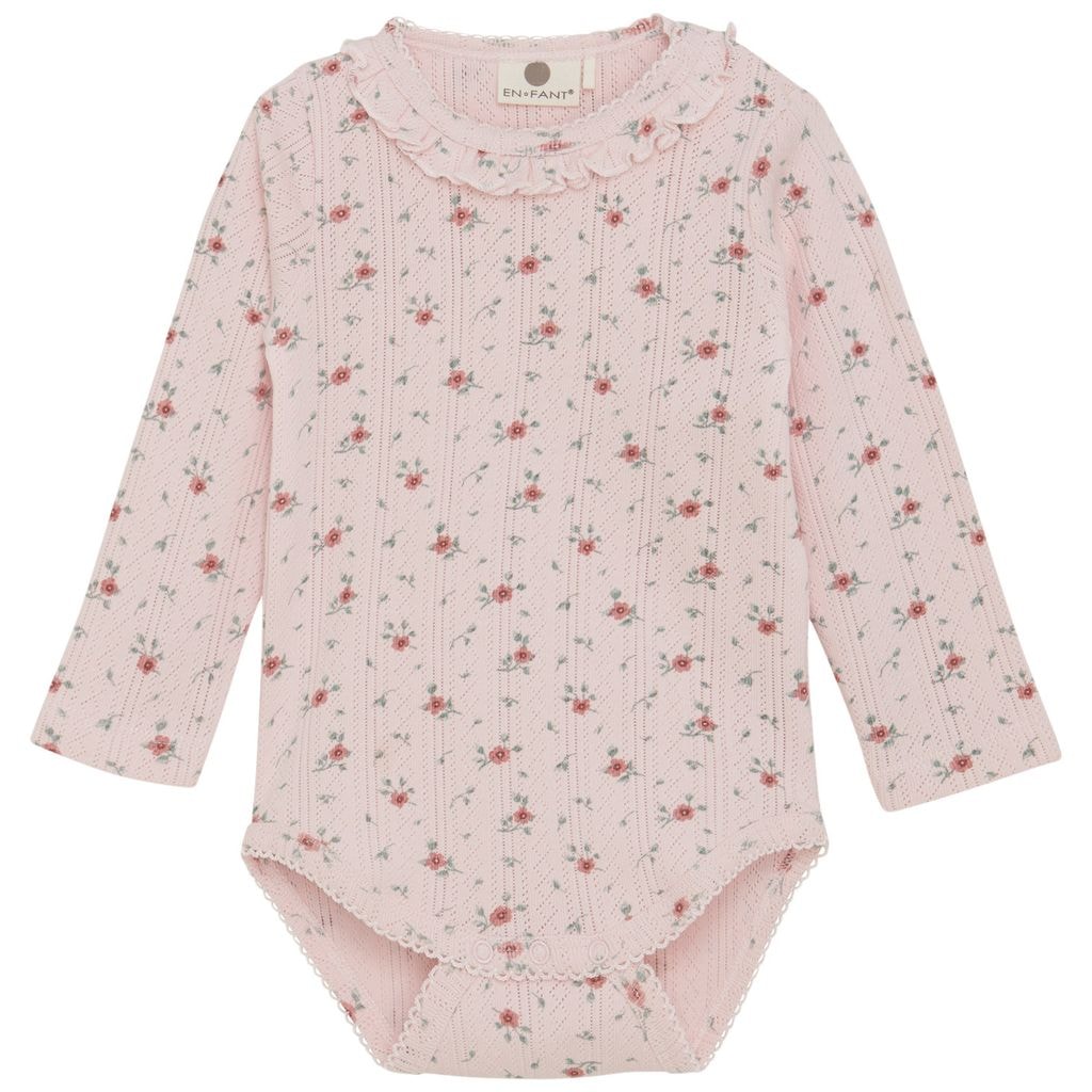 Pointelle Vauva Body Veiled Rose