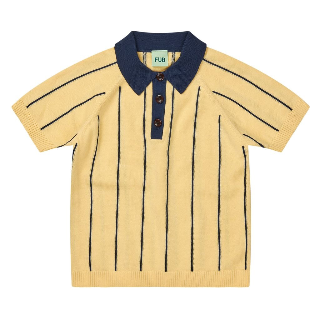 Neulottu Poolopaita Vanilla/dark Navy