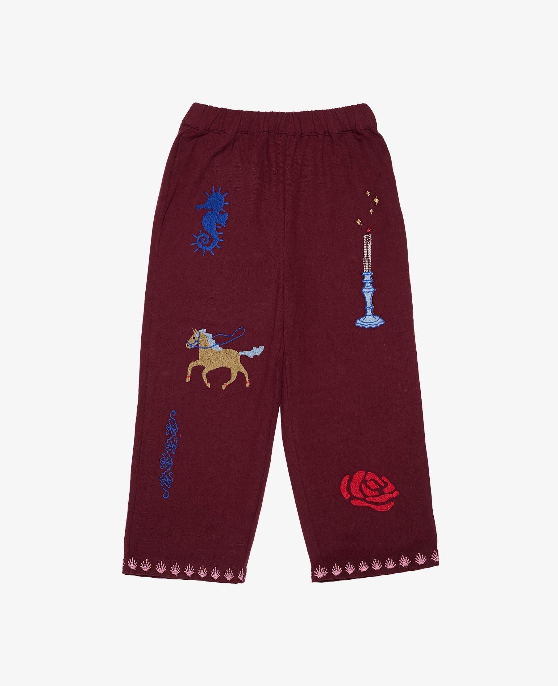 Oda MINI Pants Red Burgundy