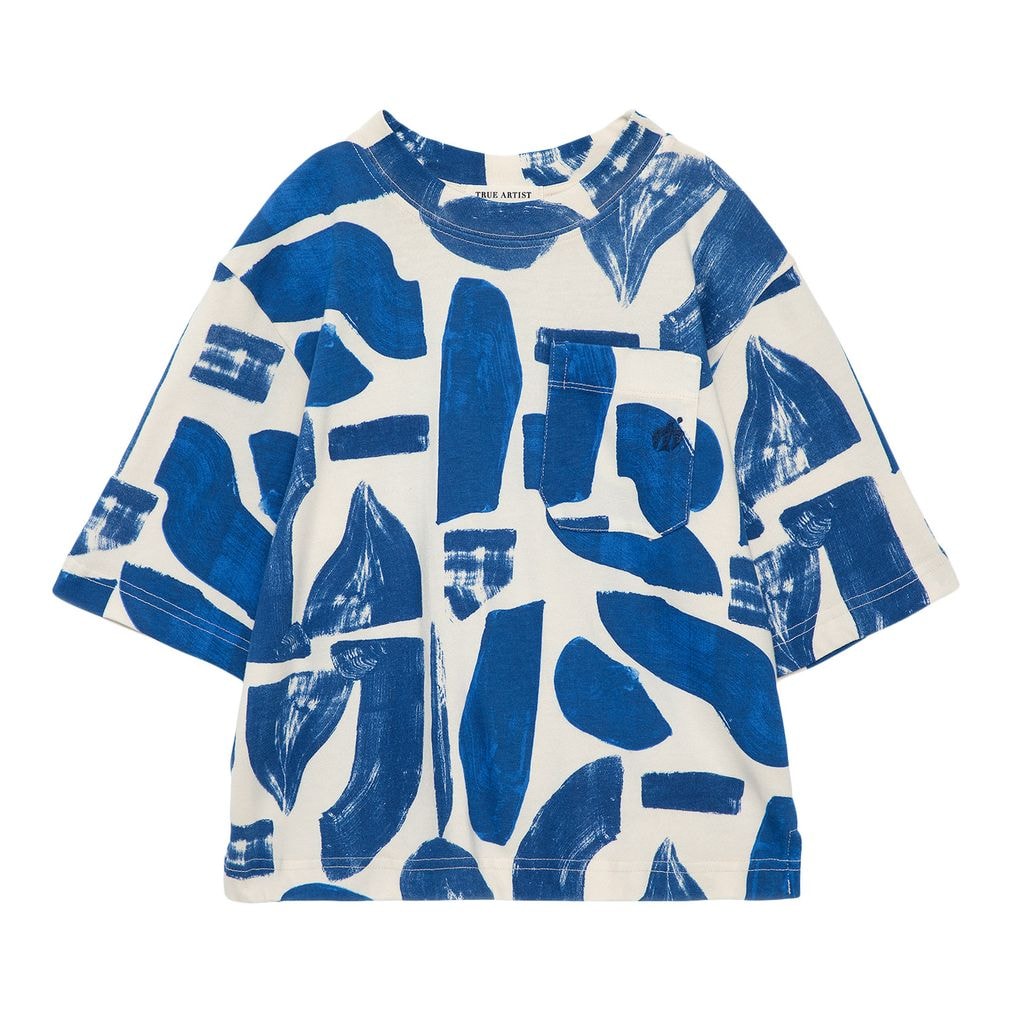Papier Collé T-Shirt Blue