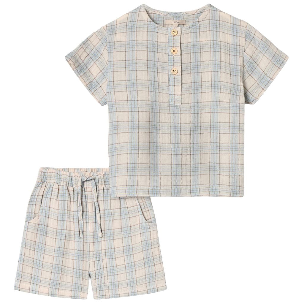 Cha Cha Shorts and Top Set Sandshell Check