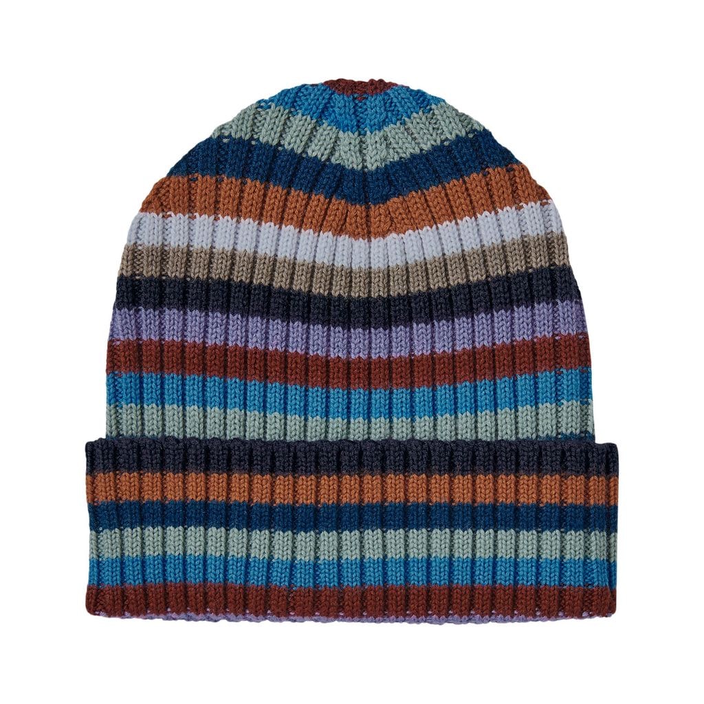 Rib Beanie Multi Stripe