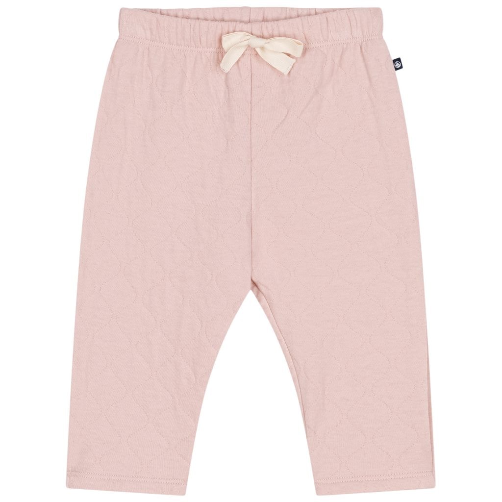 Quilted Tube Knitted Trousers Saline Pink