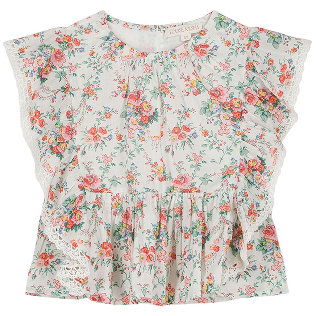 Ines Blouse Cream Rosa Festa