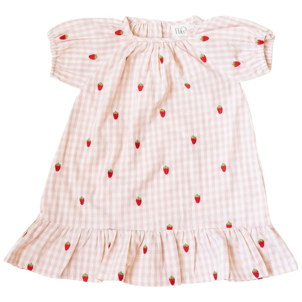 Dolly Dress Pink Berry Gingham