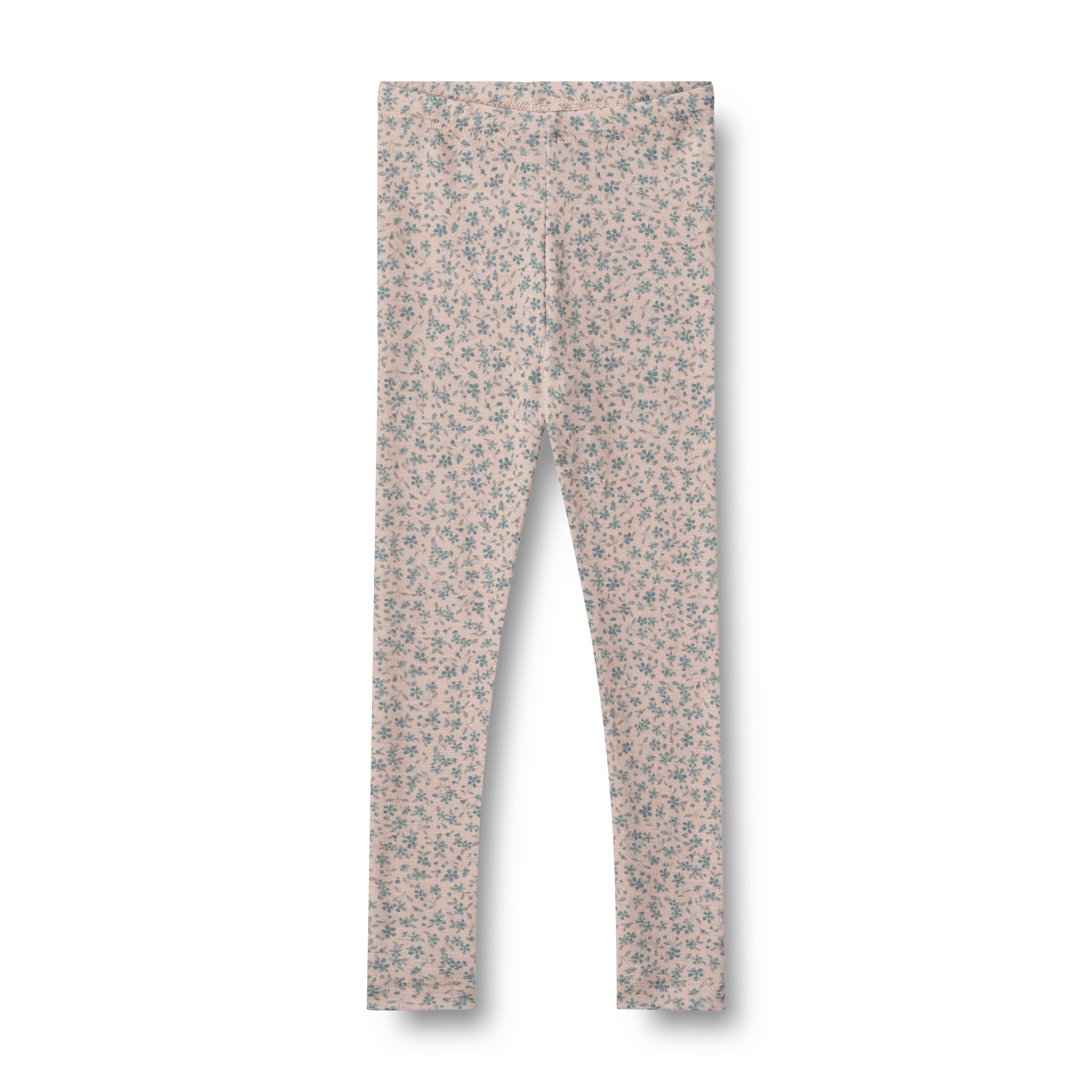 Agi Wool Leggings Blue Flowers