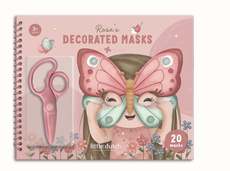 Masks Bok Med Saks Rosa